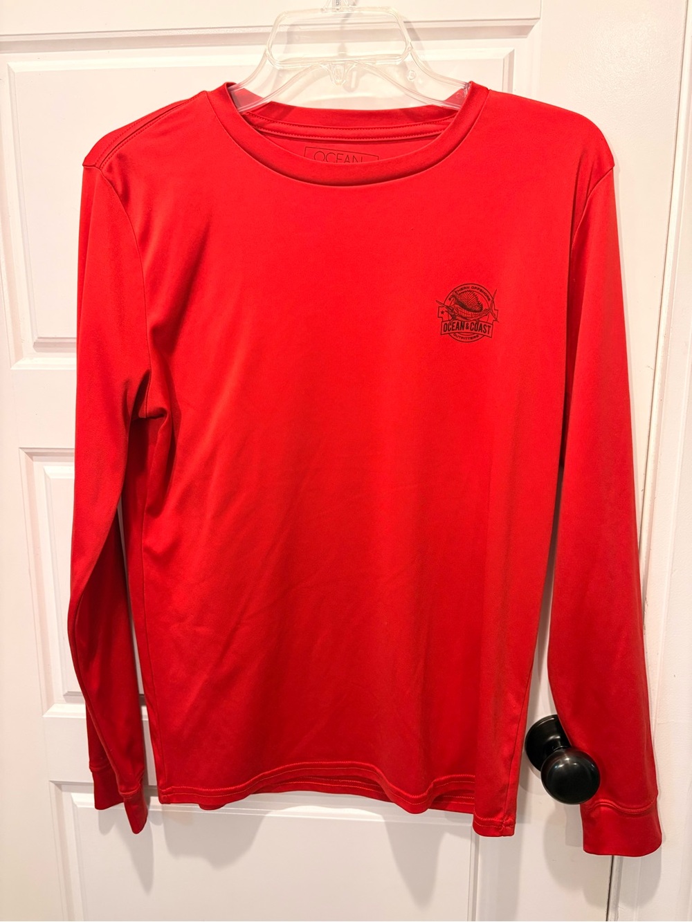 Ocean & Coast Red Long Sleeve Performance Tee youth XL